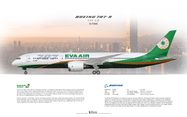 EVA Air Boeing 787 9 Dreamliner