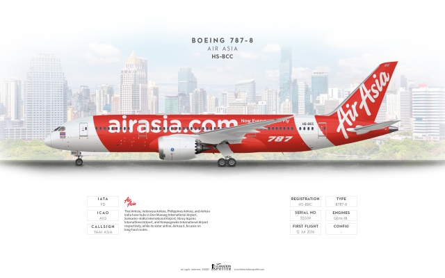 Air Asia Boeing 787 8 Dreamliner