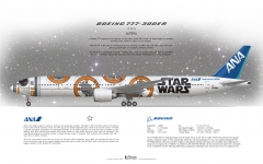 【レア】ANA Boeing777-300ER Starwars Jcwings Aviation 400 1:400 ANA All Nippon Airways Boeing 777-300ER