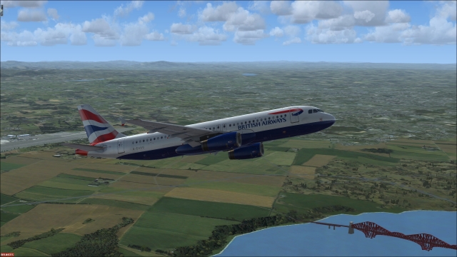 British Airways A320 Departing Edinburgh