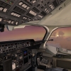 RJ100 Cockpit Sunset