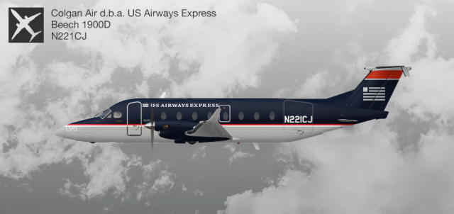 US Airways Express (Colgan Air) Beech 1900D N221CJ