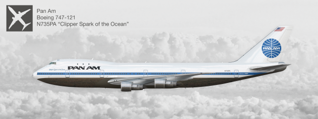 Pan American World Airways Boeing 747-121 N735PA "Clipper Spark of the Ocean"