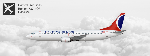 Carnival Airlines Boeing 737-4Q8 N402KW