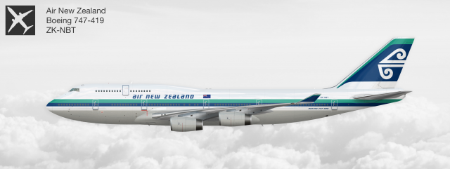 Air New Zealand Boeing 747-419 ZK-NBT