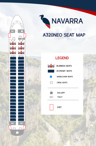 NAVARRA A320 NEO SEAT MAP