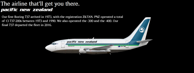 Pacific New Zealand  Boeing 737-200