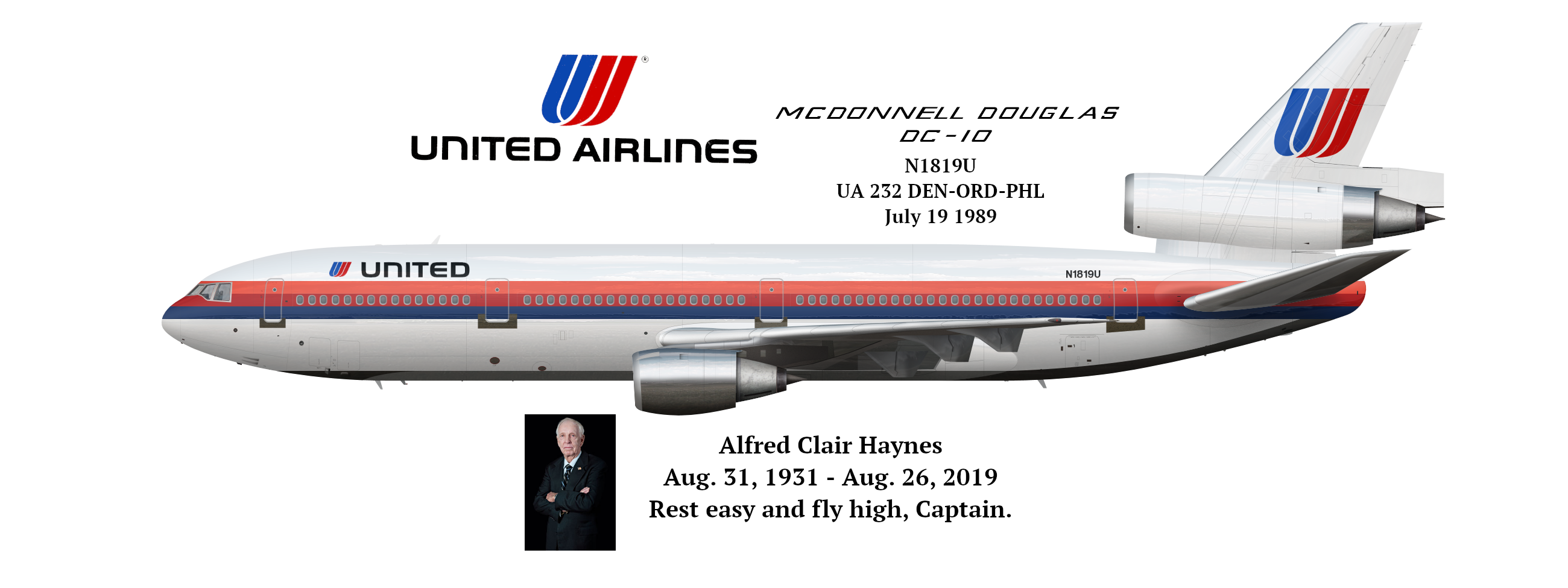 United 232 A Tribute For Captain Haynes Real Life Liveries Gallery Airline Empires