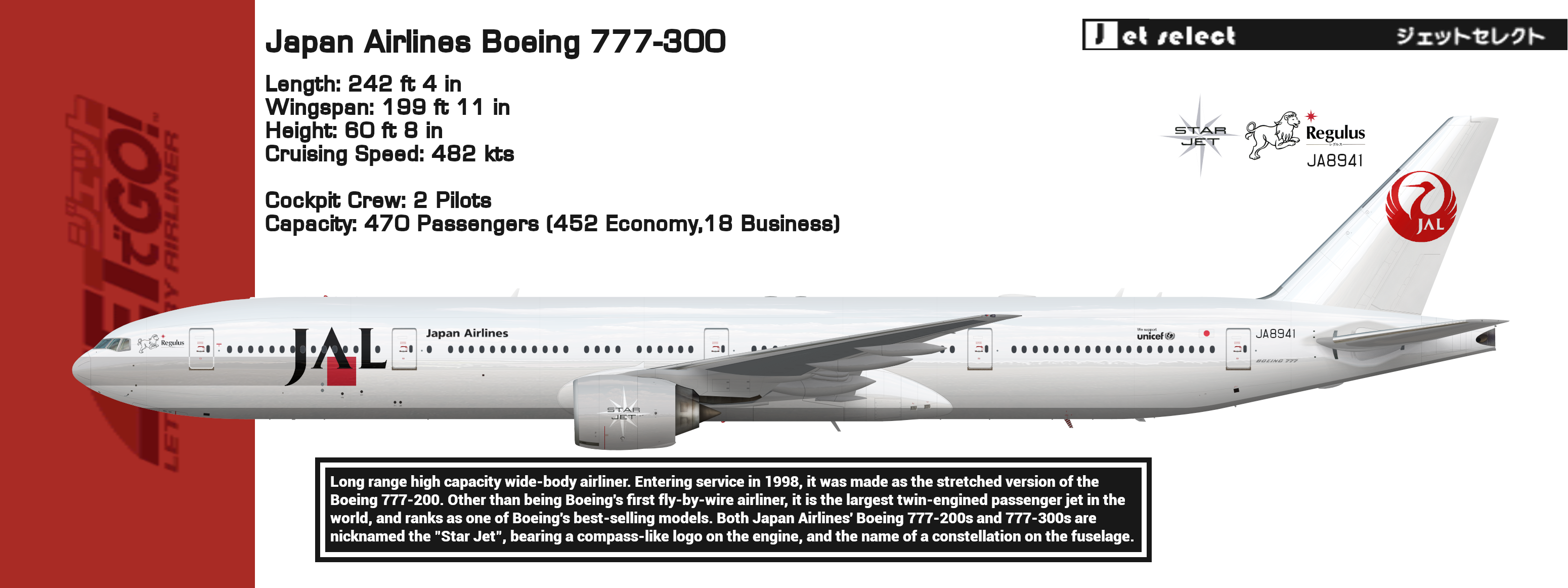 Plane Tag Boeing 777 Japan Tail Limited Edition - Planewear