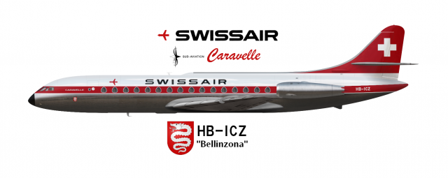 Swissair Sud-Aviation SE-210 Caravelle III