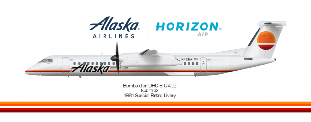 Horizon Air Retro Bombardier DHC-8 Q400