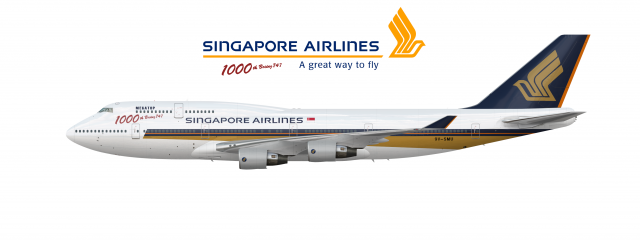 Singapore Airlines Boeing 747-412 - 1000th Boeing 747 made