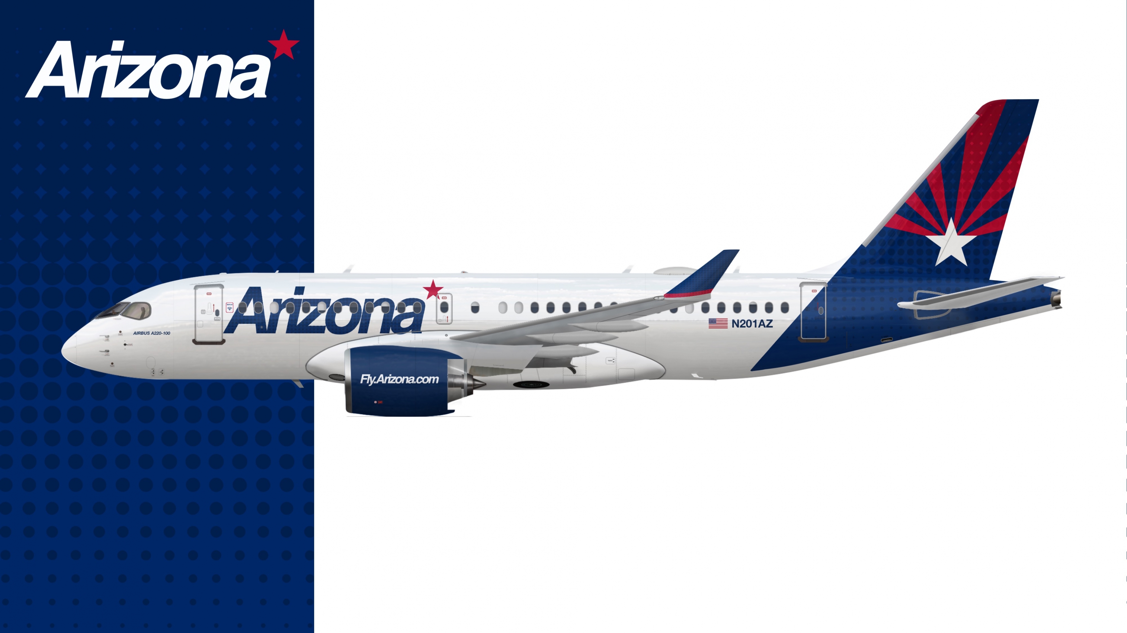 Arizona Airbus a220100 Arizona Airways Gallery Airline Empires