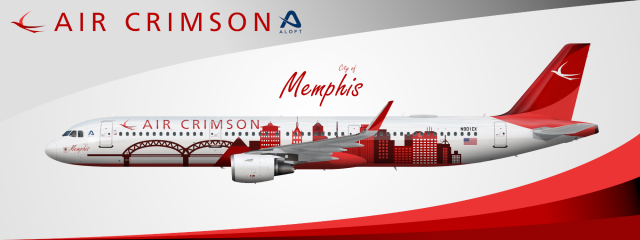 Air Crimson Airbus A321 (City Of Memphis)