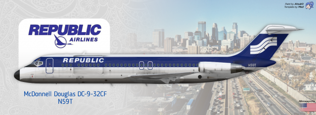 Republic Airlines - McDonnell Douglas DC-9-32CF