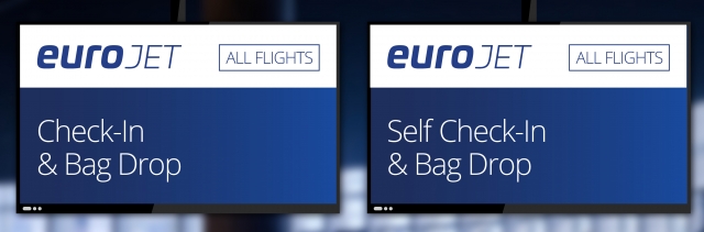 EuroJet Airport Information Displays - Check-In/Bag Drop Counters