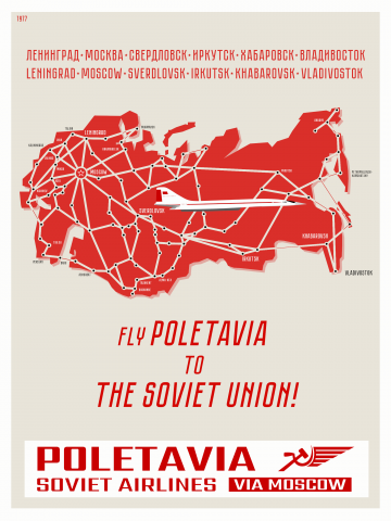 Poletavia - Soviet Airlines International Ad c.1977 Poletavia - Soviet Airlines International Ad c.1977