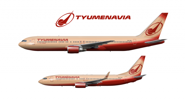 TyumenAvia Boeing Fleet Poster