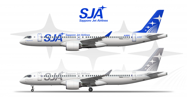 Sapporo Jet Airlines Airbus A220 300 Poster