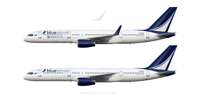 Bluewings Boeing 757 200 Poster