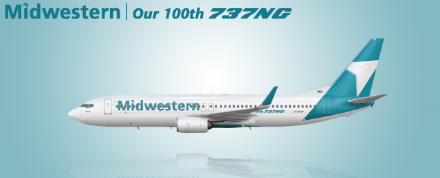 Midwestern Boeing 737-800 N734MW (Our 100th 737NG)