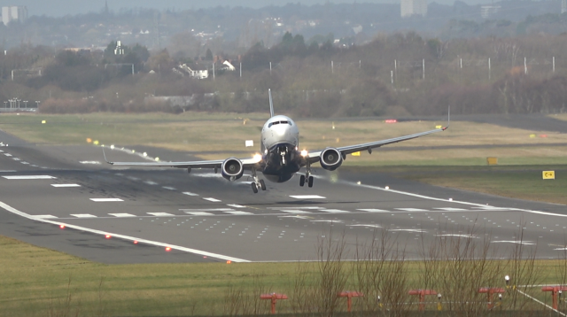 Blue Air 737-800 YR-BML Late Rotation BHX