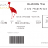 Air Uganda Boarding Pass | Short Pass Version