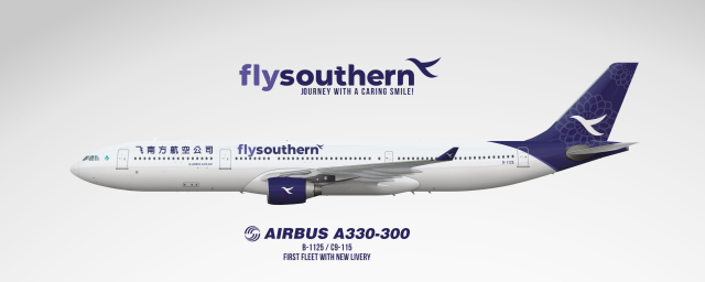 Flysouthern Airlines Airbus A330-300 First Fleet with a new Livery