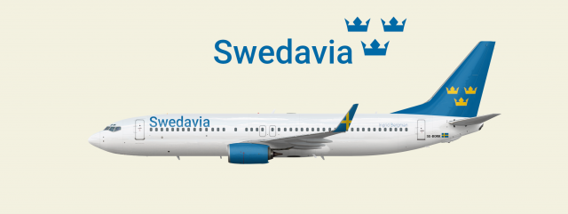 Swedavia Boeing 737-800 Livery 1996-2015 "Ingrid Bergman" Swedavia Boeing 737-800 Livery 1996-2015 "Ingrid Bergman"