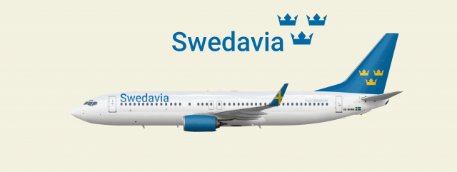 Swedavia Boeing 737-800 Livery 1996-2015 "Ingrid Bergman"