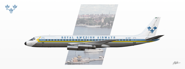 Royal Swedish Airways - Douglas DC-8-62