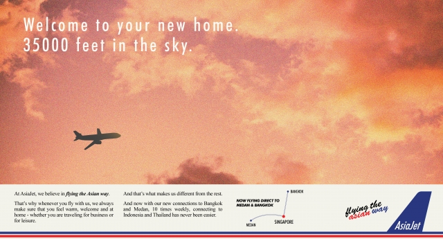 AsiaJet Newsprint Ad - Your home in the sky (1990s)