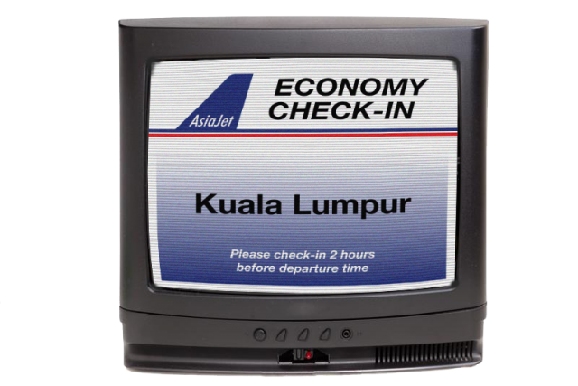 AsiaJet Airways Airport Check-In Information Display (1996)