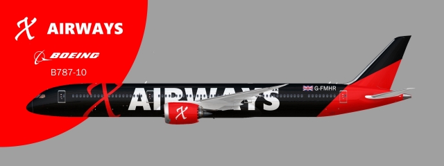 XAirways Boeing 787 10 Livery Black