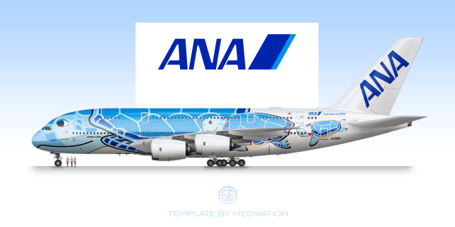 ANA, Airbus A380-800 JA381A "Hawaiian Sky - ANA Blue"