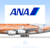 ANA, Airbus A380-800 JA383A "Hawaiian Sunset - Sunset Orange"