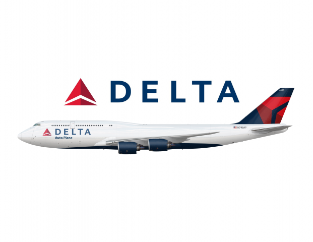 Delta Auto Plane Boeing 747-8