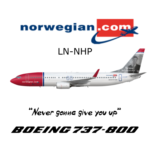 Norwegian Boeing 737 800 Rick Roll | LN-NHP Norwegian Boeing 737 800 Rick Roll | LN-NHP