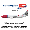 Norwegian Boeing 737 800 Rick Roll | LN-NHP