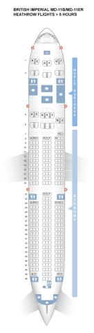 British Imperial MD-11B / MD-11ER Seat Map