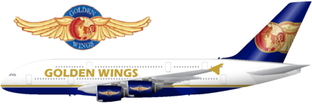 golden wings logo and liery