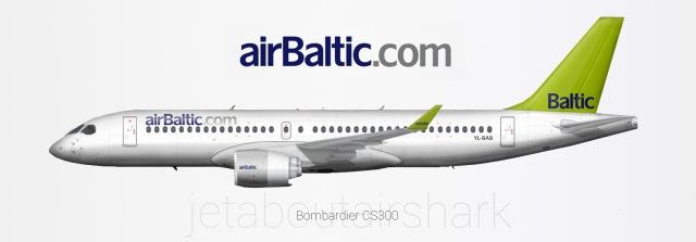 Airbaltic Bombardier Cs300 Re Create By Airshark Gallery Airline Empires