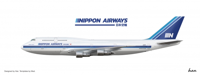 Nippon Airways Boeing 747-300 Livery (1989)
