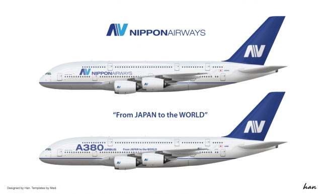 Nippon Airways Airbus A380-800 Livery
