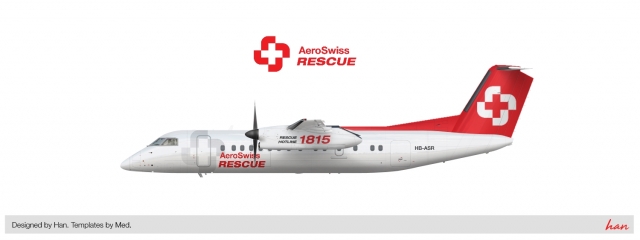 AeroSwiss Rescue Bombardier Q300