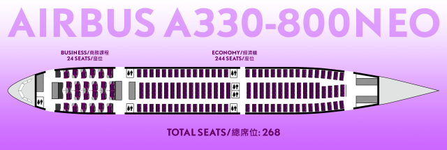 A330-800neo seat map