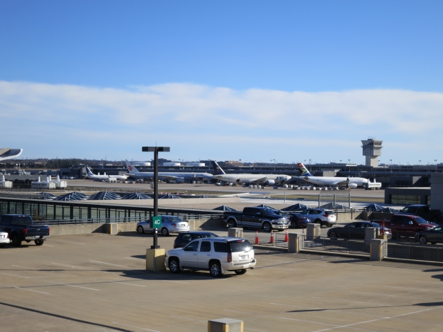 Aircraft parked at gate at KIAD