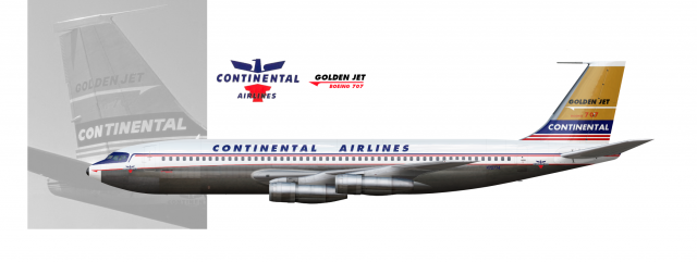 Continental Airlines Boeing 707-124B N70774