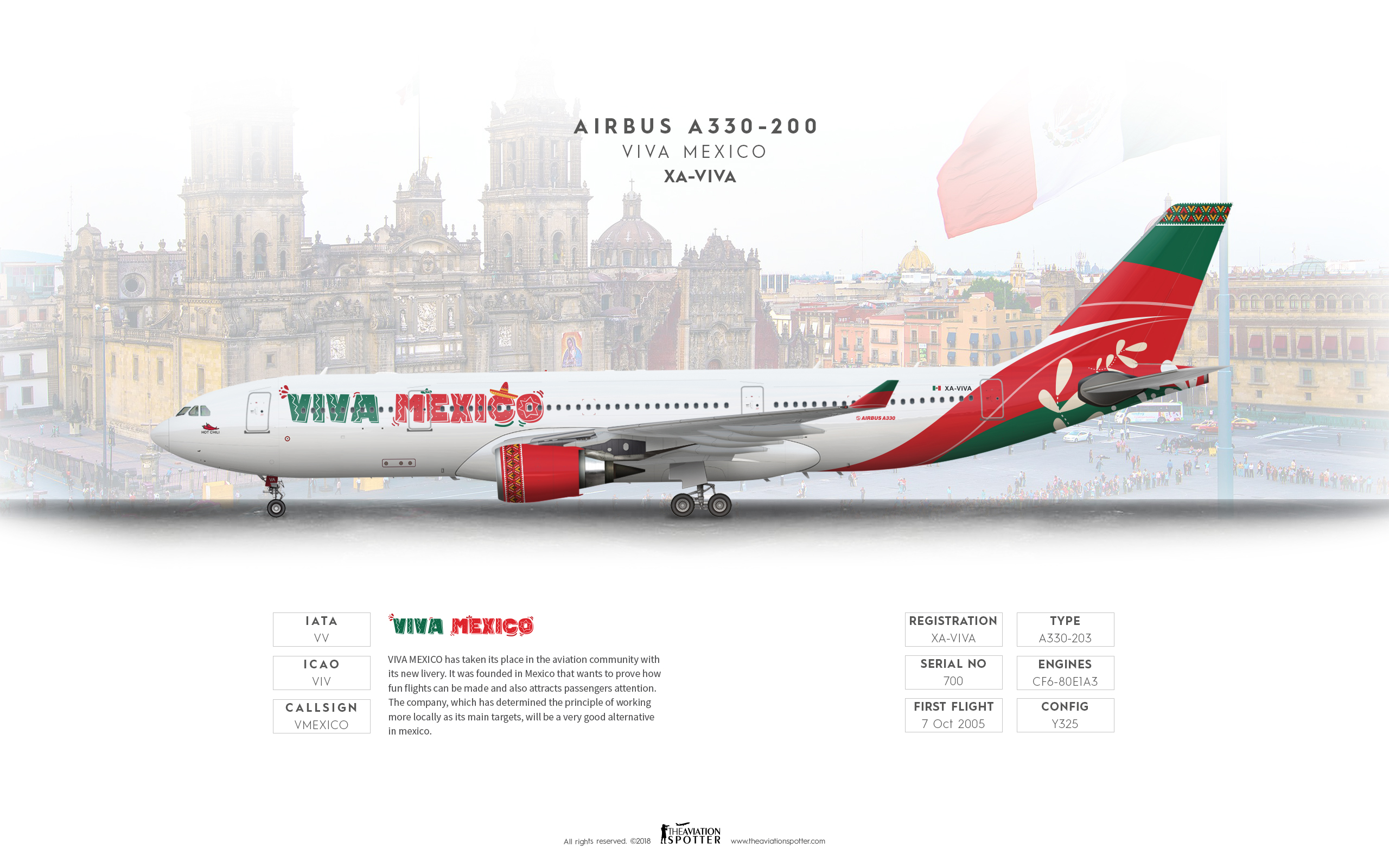 Viva Mexico A330200 One Logo / Few Aircraft Gallery Gallery