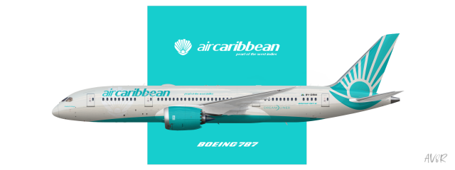 AirCaribbean | Boeing 787-8 | 2020-present livery
